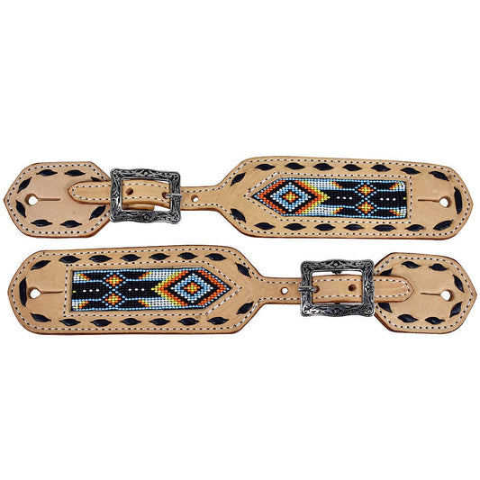 Western American Genuine Leather Cowboy Spur Straps Pair